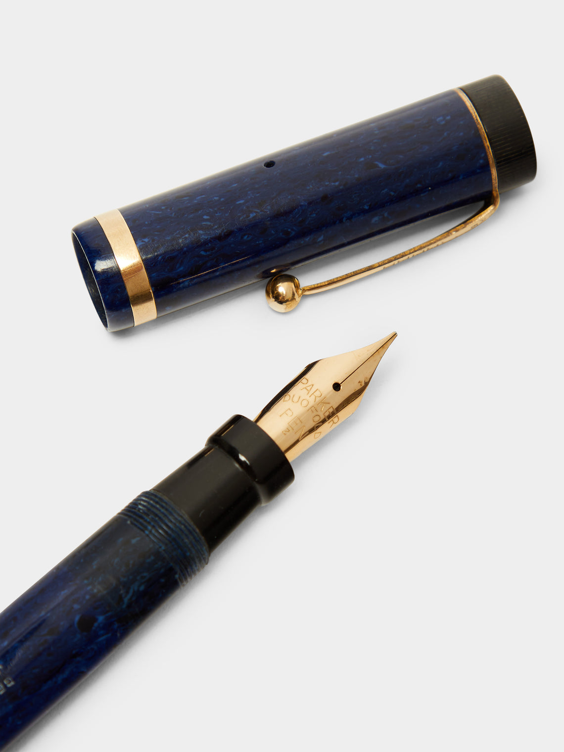 Antique and Vintage - 1926 Parker Duofold Senior Lapis Blue Fountain Pen -  - ABASK