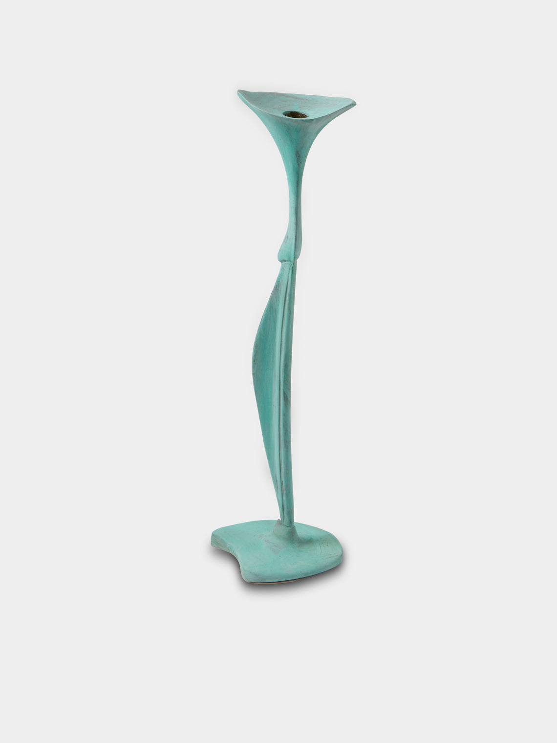 Shaha Raphael - Low Tide Fishbone Hand-Cast Brass Small Candelabra - Green - ABASK