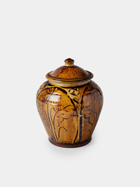 Fitch & McAndrew - Dandelion Slipware Medium Lidded Jar - Orange - ABASK - 