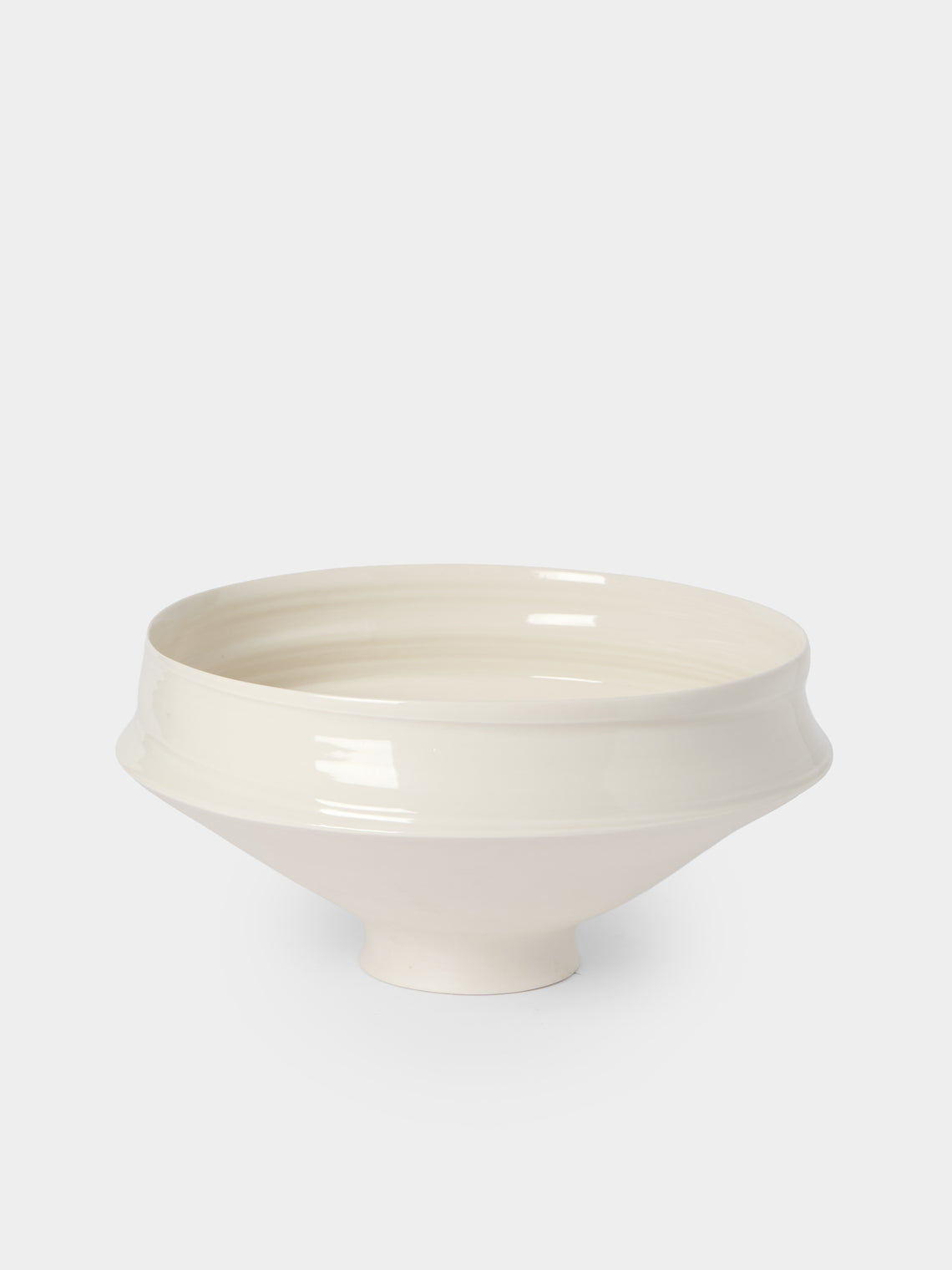 Johanne Coker - No. 4 Hand-Thrown Porcelain Bowl - White - ABASK - 