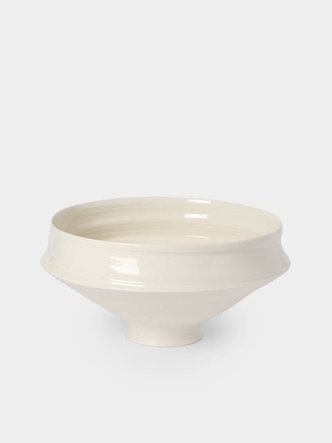 Johanne Coker - No. 4 Hand-Thrown Porcelain Bowl - White - ABASK - 