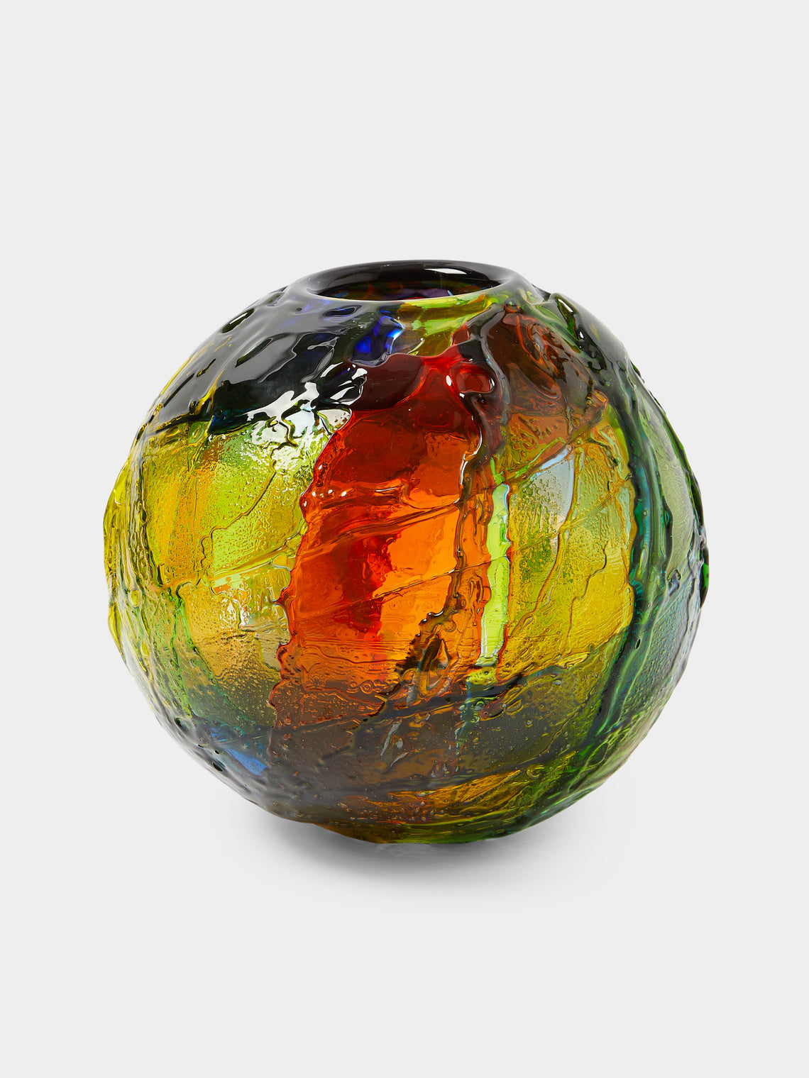 Venini - 1995 Gae Aulenti Geacolor Hand-Blown Murano Glass Vase (12in/30cm) - Multiple - ABASK - 