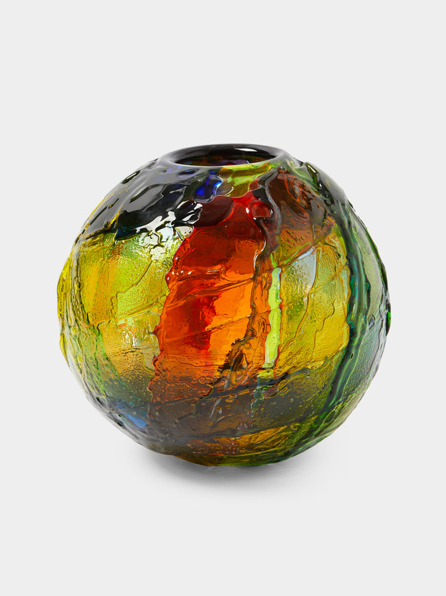 Venini - 1995 Gae Aulenti Geacolor Hand-Blown Murano Glass Vase (12in/30cm) - Multiple - ABASK - 