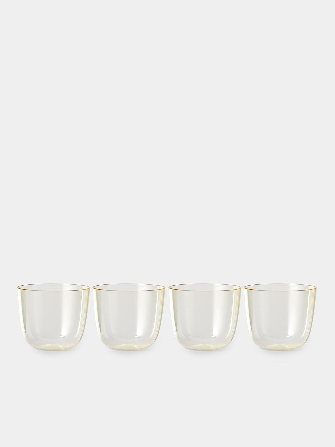 Lobmeyr - Alpha Hand-Blown Crystal Cocktail / Espresso Tumblers (Set of 4) - Yellow - ABASK