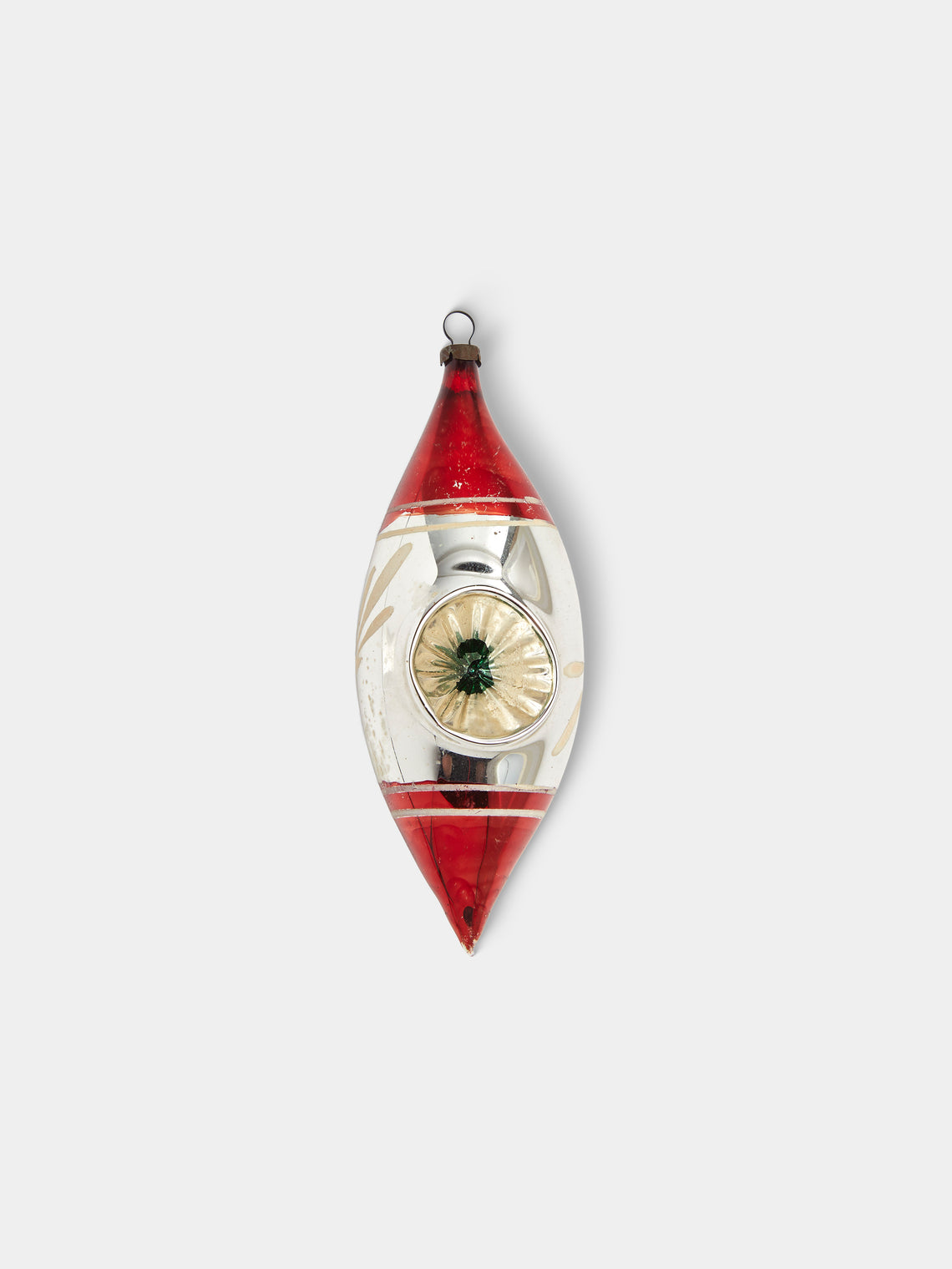 Antique and Vintage - Early-20th-Century Droplets Glass Baubles (Set of 4) - Red - ABASK