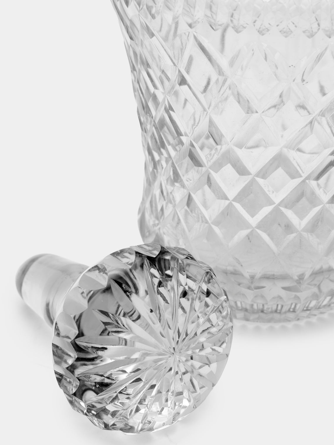 Antique and Vintage - 1830s Sterling Silver and Crystal Decanter -  - ABASK