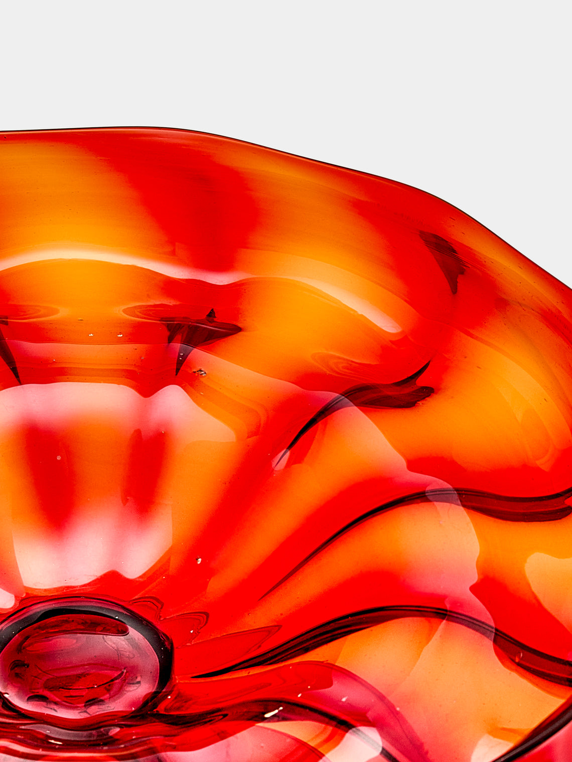 Antique and Vintage - 1920s Vittorio Zecchin Murano Glass Serving Bowl - Red - ABASK