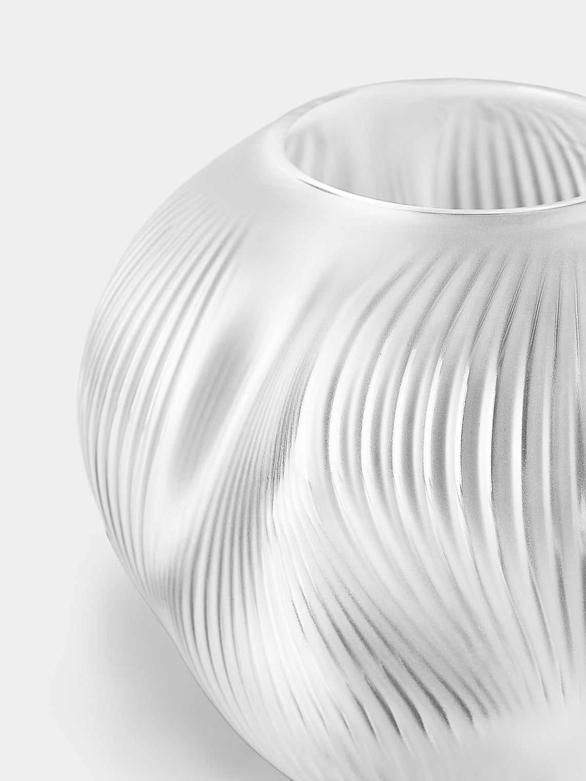 Lalique - Alizé Crystal Vase (7in/18cm) - White - ABASK