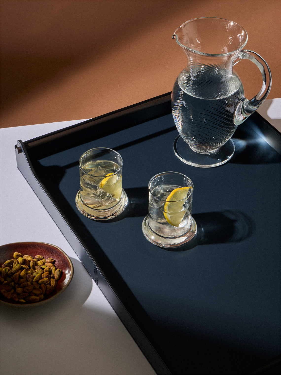 RUDI - Circuit Leather Tray (24in/60.5cm) - Blue - ABASK