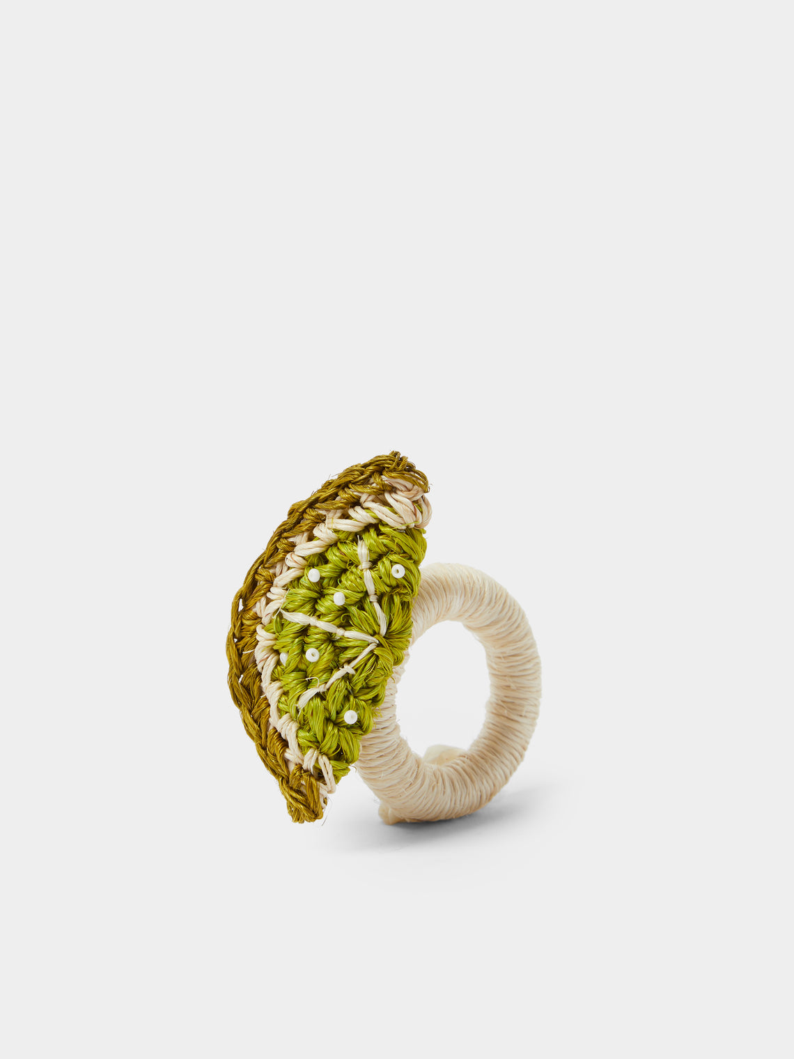 Artesanías del Atlántico - | Set of 4 | Fruits Handwoven Palm Napkin Rings - Multiple - ABASK