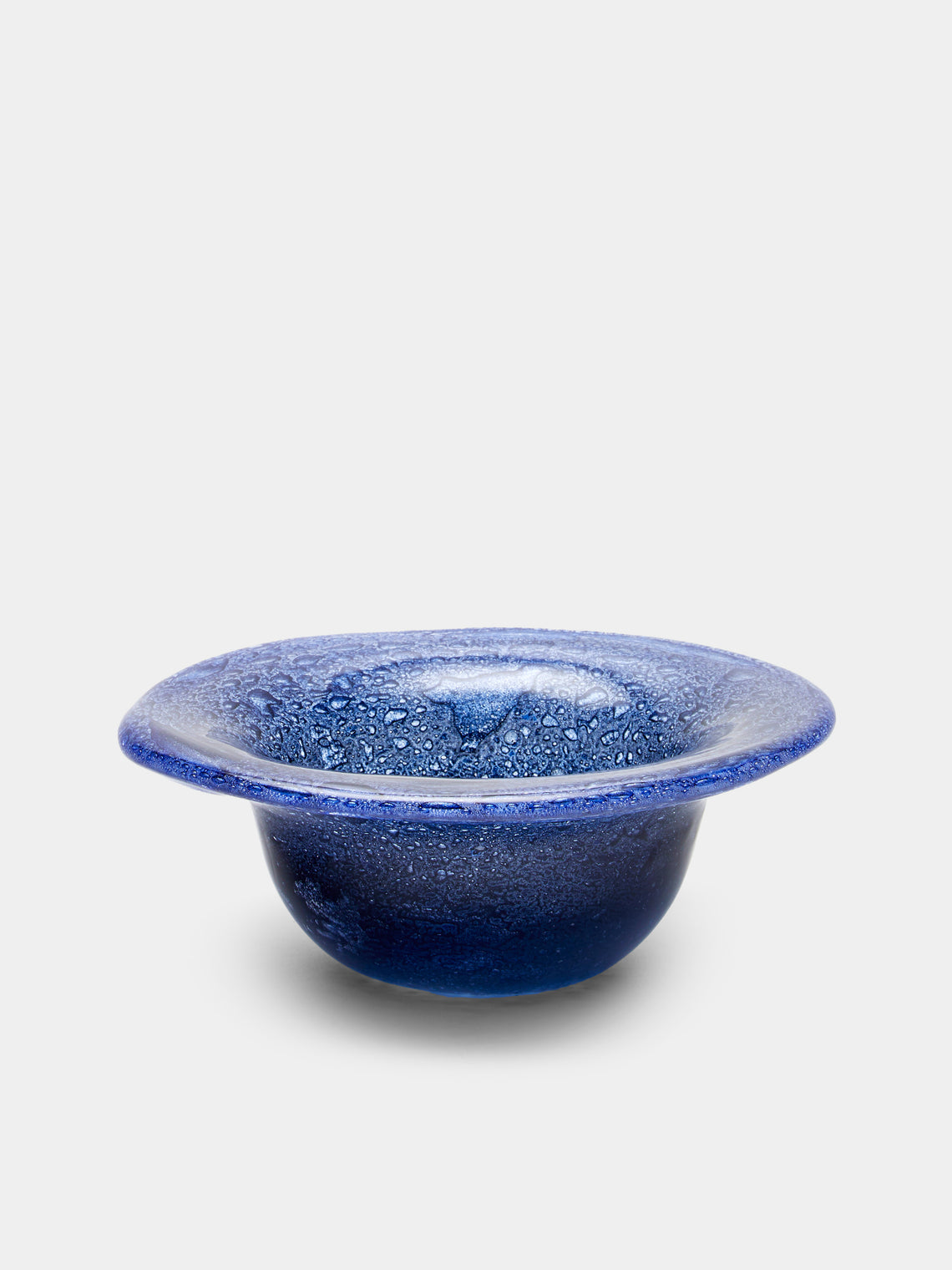 Antique and Vintage - 1960s Ercole Barovier Murano Glass Bowl - Blue - ABASK - 
