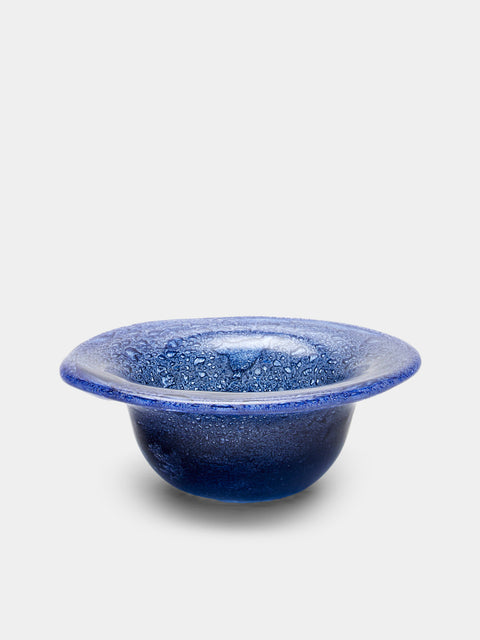 Antique and Vintage - 1960s Ercole Barovier Murano Glass Bowl - Blue - ABASK - 