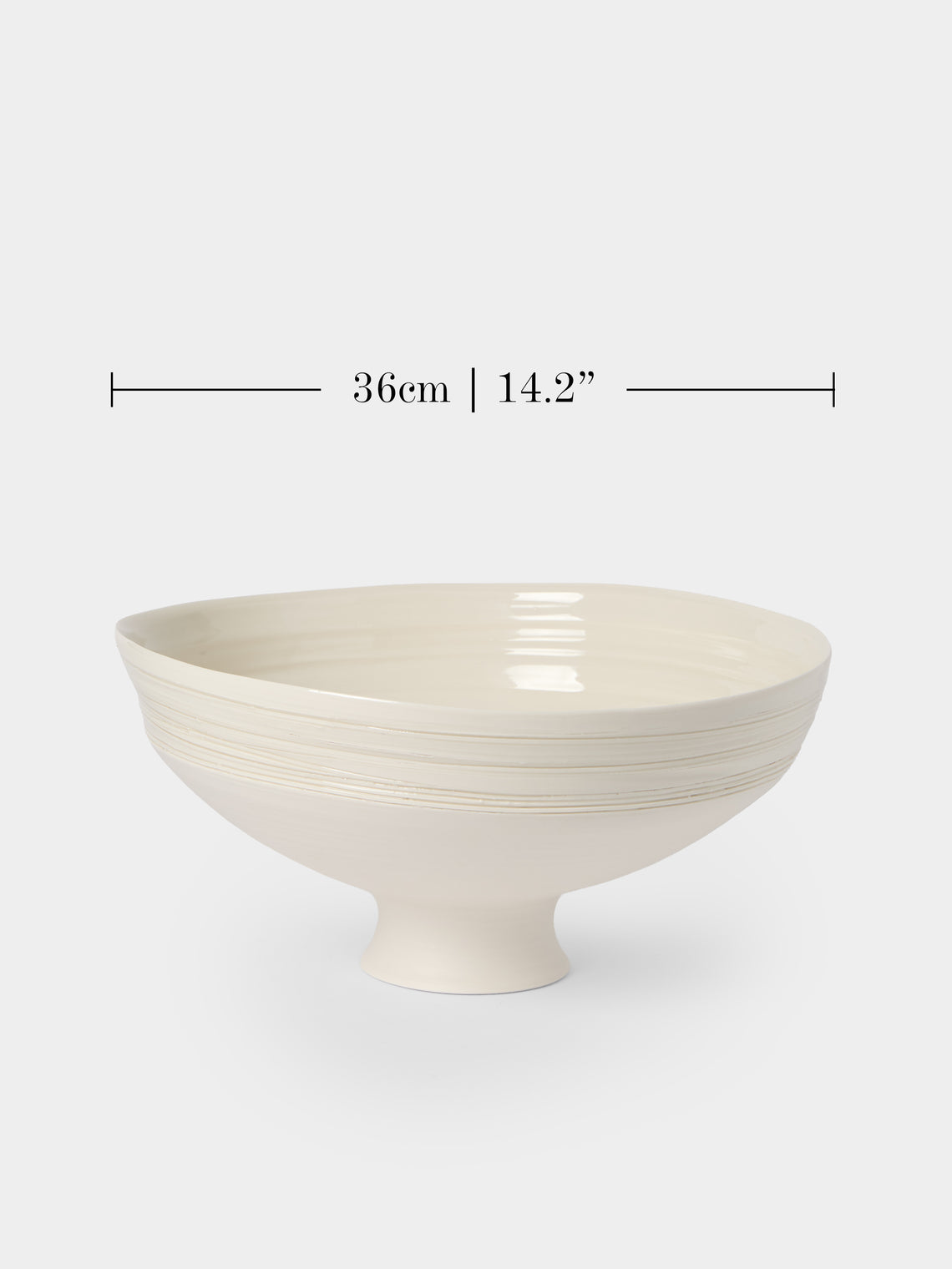 Johanne Coker - No. 2 Hand-Thrown Porcelain Bowl - White - ABASK