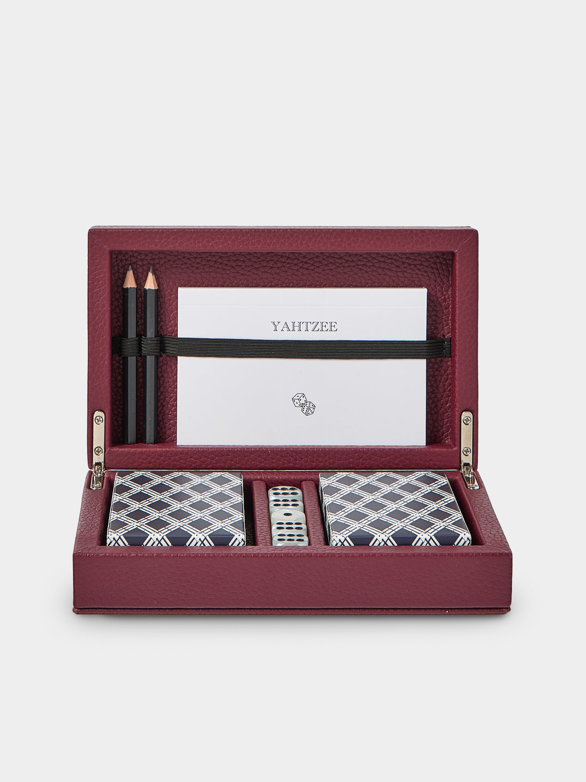Belotier - Leather Playing Cards Box - Burgundy - ABASK - 