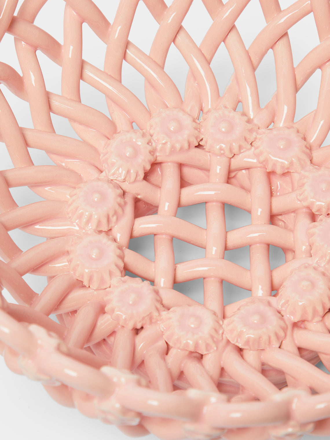 Maison Pichon Uzès - Hand-Glazed Ceramic Braided Serving Bowl -  - ABASK