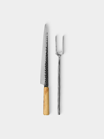 Katto - Sheffield Spalted Tamarind Carving Set - Brown - ABASK - 