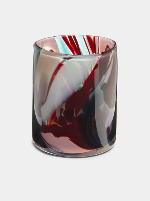 The Glass Studio - Marbled Hand-Blown Glass Tumblers (Set of 2) - Multiple - ABASK- 