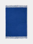 Lena Rewell - Handwoven Solid Mohair King-Size Blanket (118in/3m) - Navy - ABASK - 