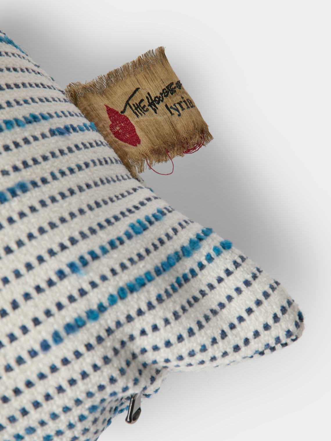 The House of Lyria - Cotton-Blend Cushion (19.5in/50cm) - Blue - ABASK