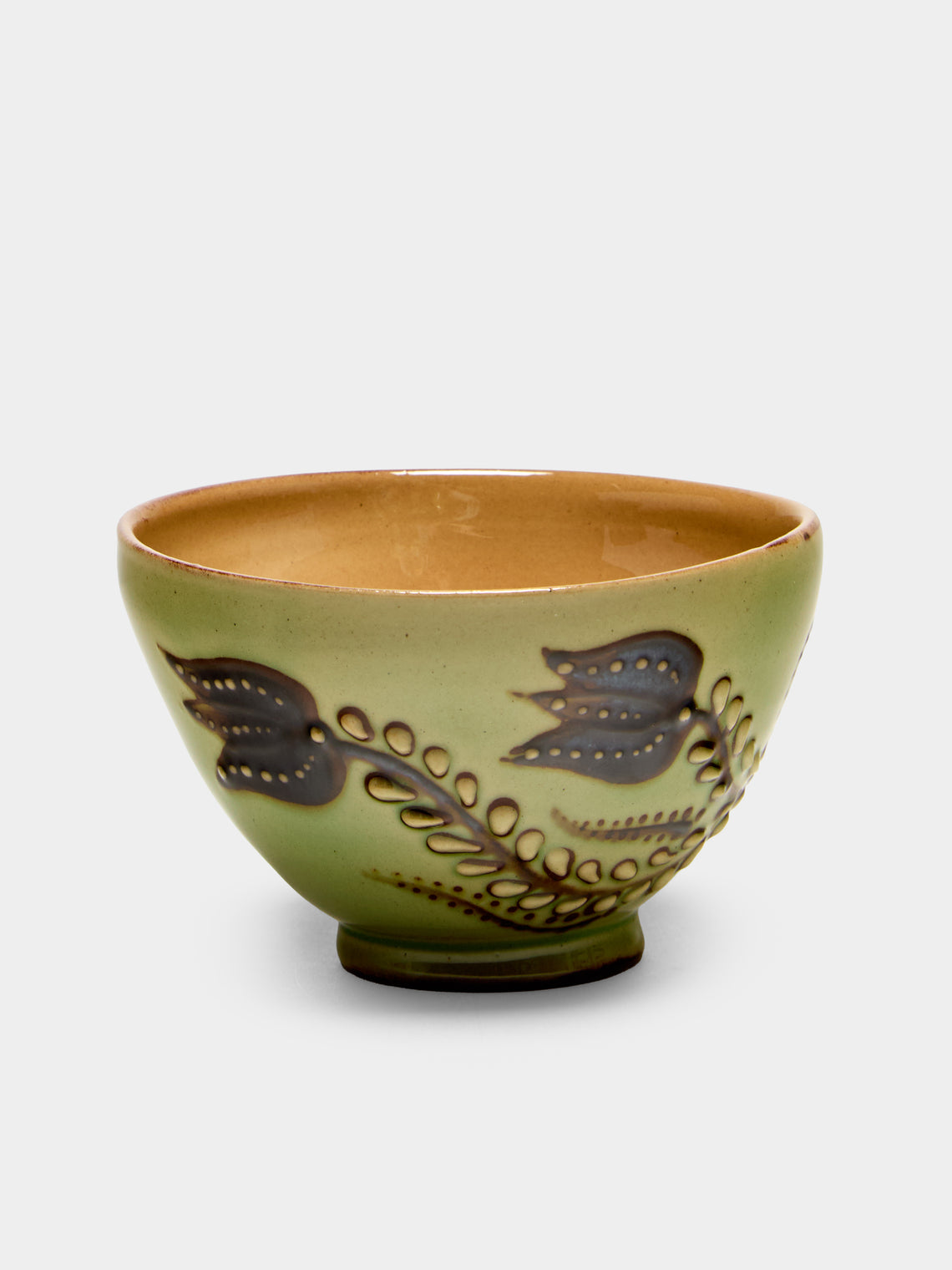 Poterie d’Évires - Flowers Hand-Painted Ceramic Petite Bowls (Set of 6) - Green - ABASK