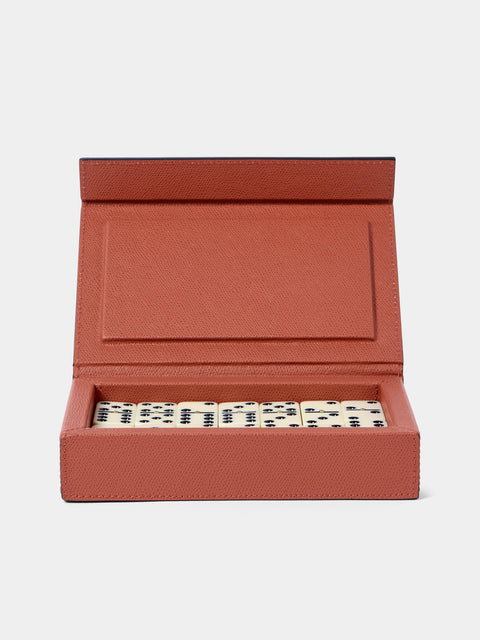 Giobagnara - Parma Leather Dominoes Set - Red - ABASK - 