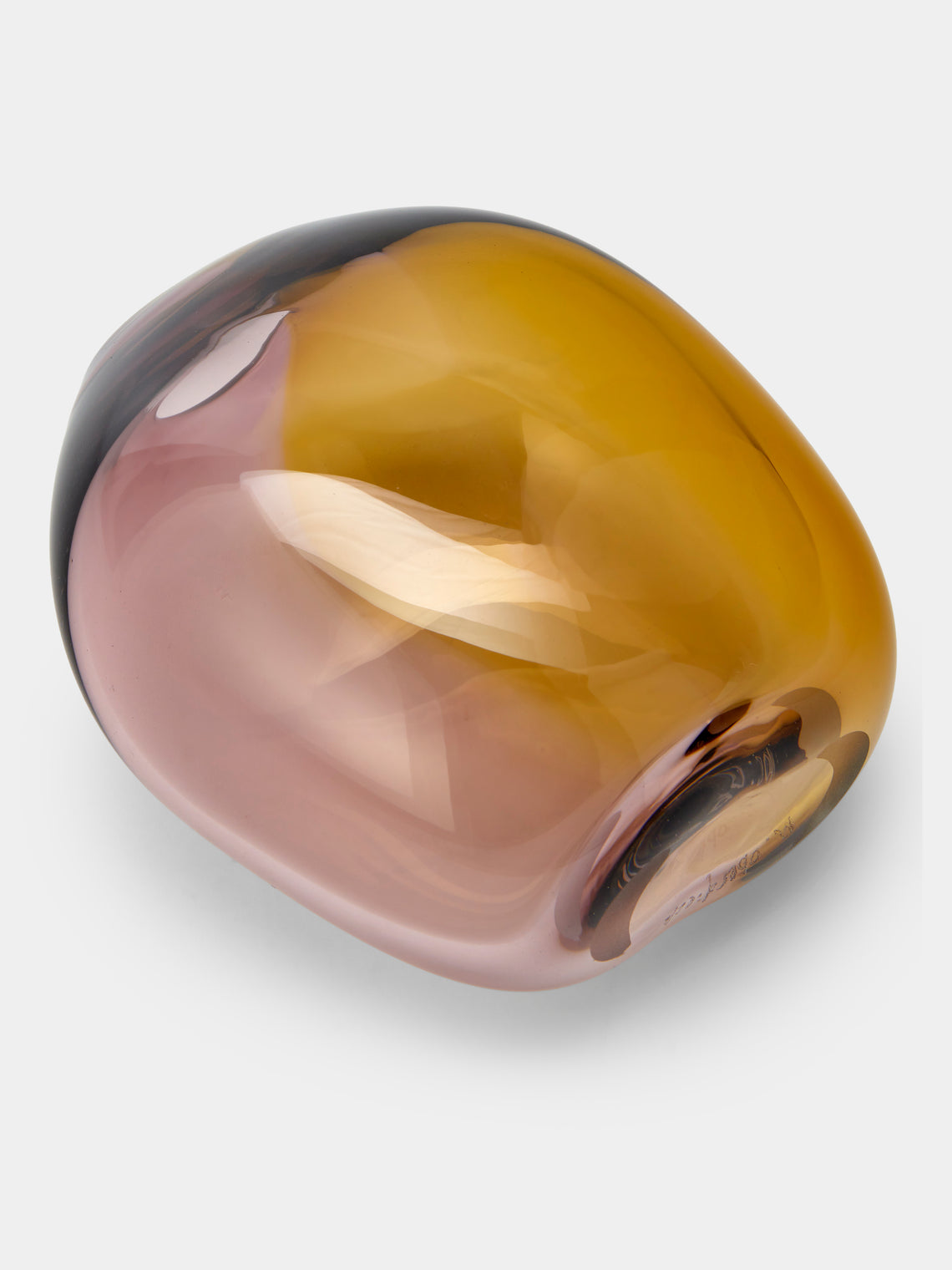 Michele Oberdieck - Heather Pod Hand-Blown Glass Bud Vase (5.5in/14cm) - Pink - ABASK