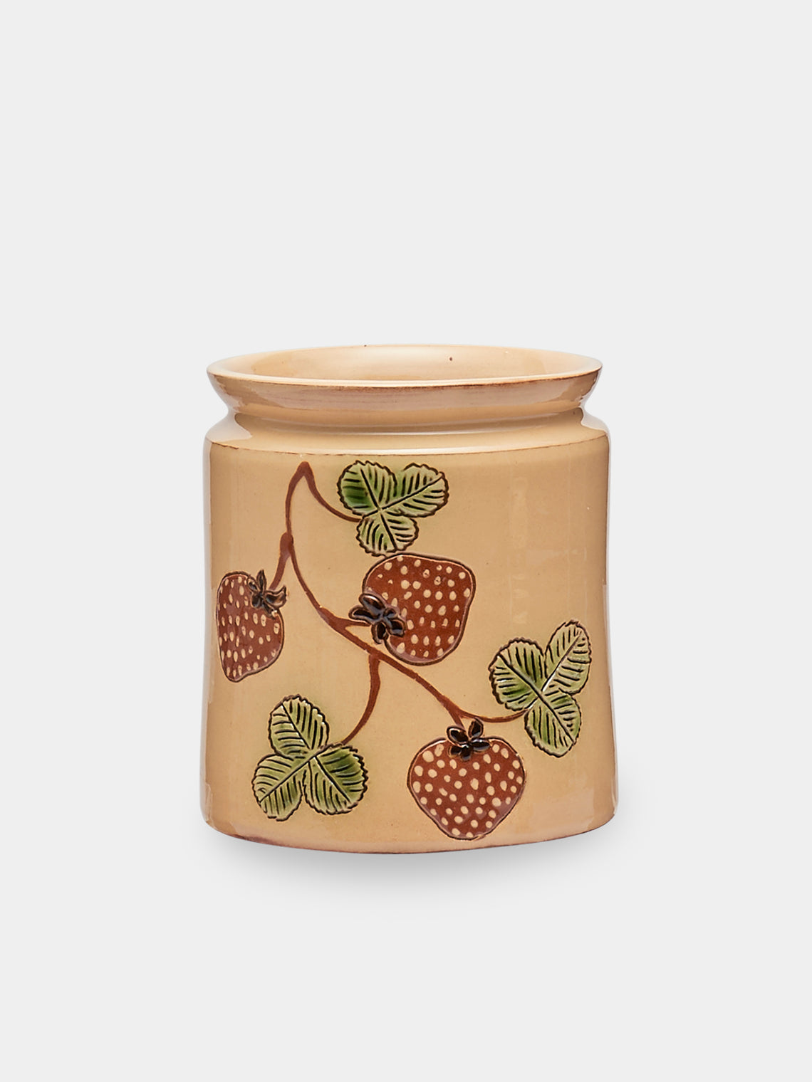 Poterie d’Évires - Fruits Hand-Painted Ceramic Confiture Pots (Set of 3) - Multiple - ABASK