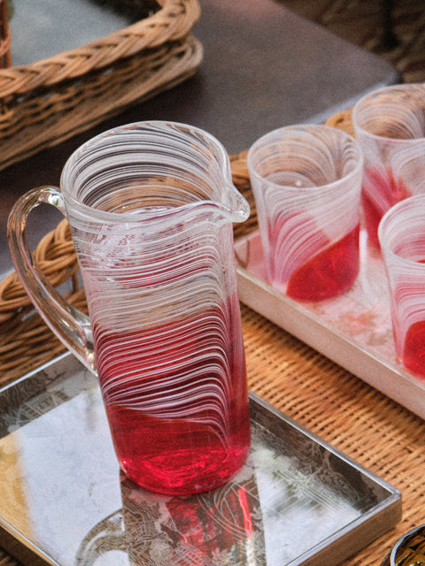 Droulers Collezione - Hand-Blown Murano Glass Pitcher - Red - ABASK