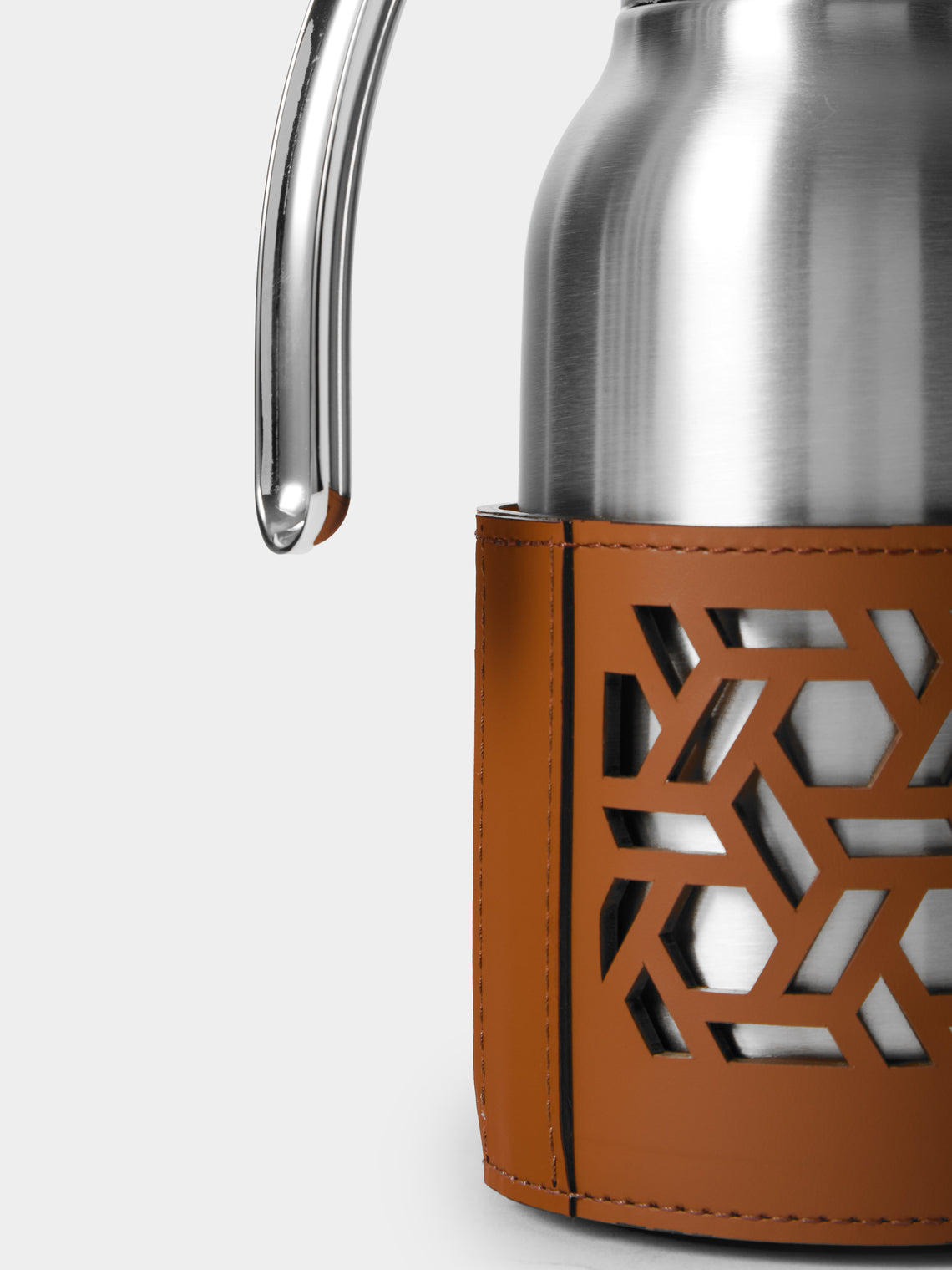 RUDI - Gemma Glass and Stainless Steel Carafe (20oz/0.6L) - Tan - ABASK
