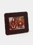 Otzi Studio - Billet Leather & Wood Photo Frame Landscape (7x5 inch Photo) - Burgundy - ABASK - 