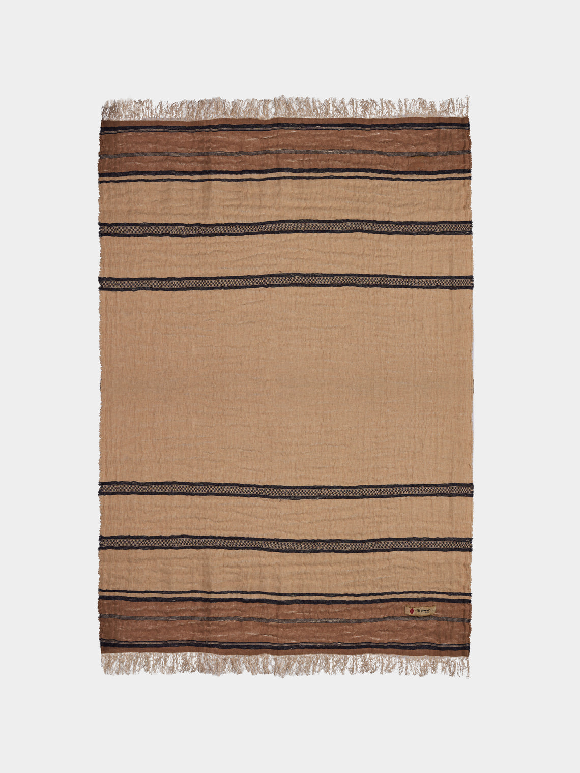 The House of Lyria - Bardo Jute and Cashmere Throw (78.5in/2m) - Beige - ABASK