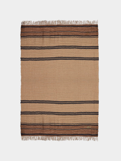 The House of Lyria - Bardo Jute and Cashmere Throw (78.5in/2m) - Beige - ABASK