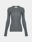 Arch4 - Celeste Baby Goat Cashmere Long-Sleeved Top | Size: S - Gray - ABASK - 