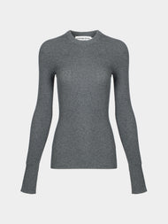 Arch4 - Celeste Baby Goat Cashmere Long-Sleeved Top | Size: S - Gray - ABASK - 