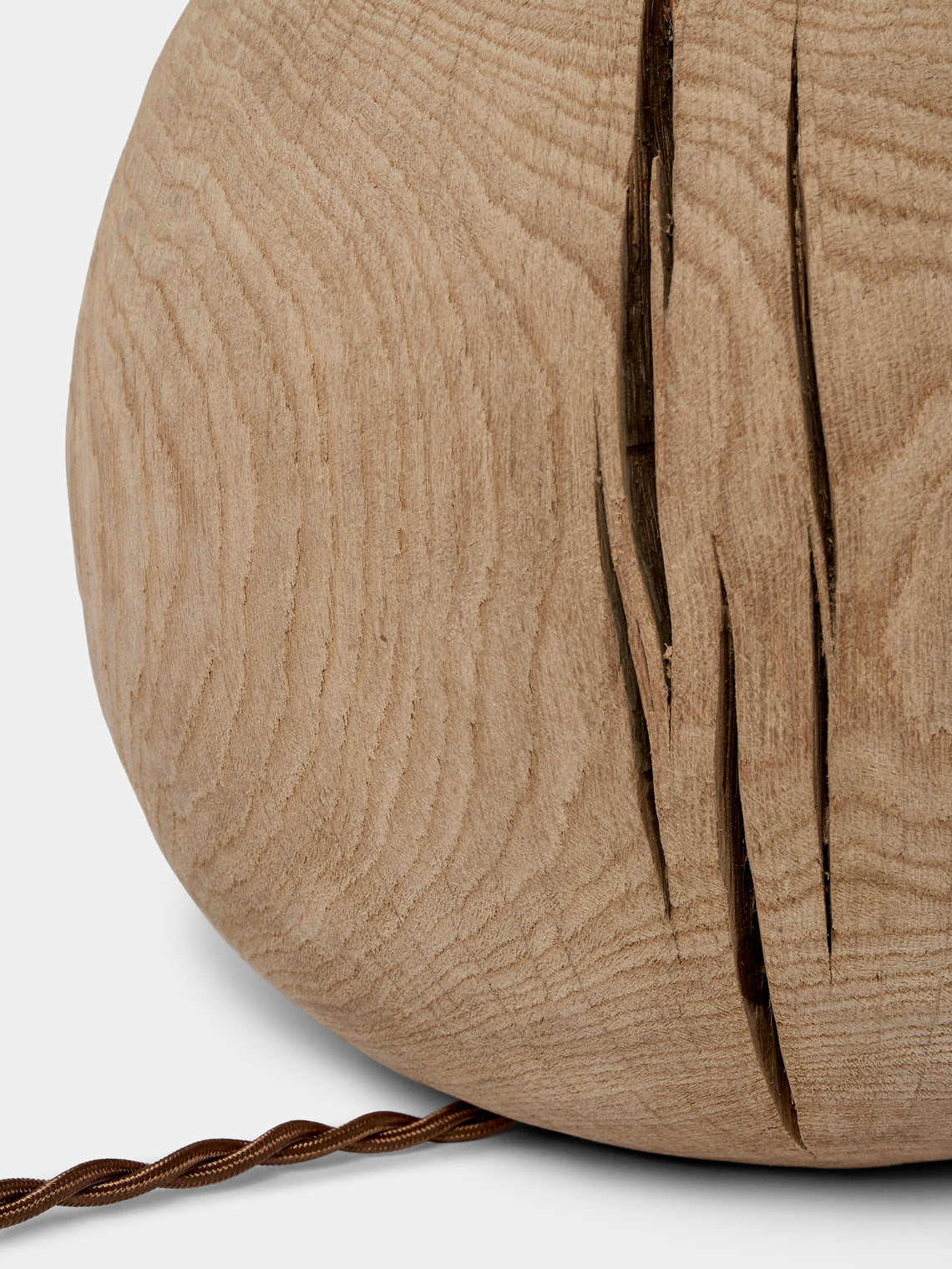 Jamie Gaunt Designs - No. 3 Ball Natural Oak Table Lamp - Natural - ABASK