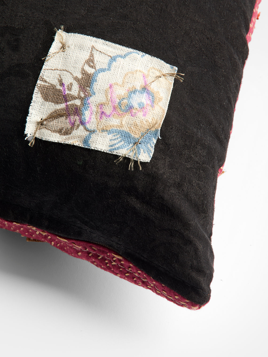 By Walid - 17th-Century Tapestry Linen Cushion (20.5in/52cm) - Multiple - ABASK