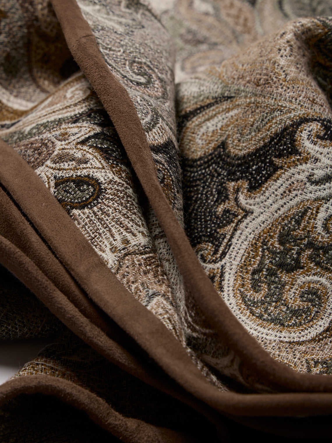 de Le Cuona - Elizabeth Paisley Wool Blanket (94.5in/2.4m) - Multiple - ABASK