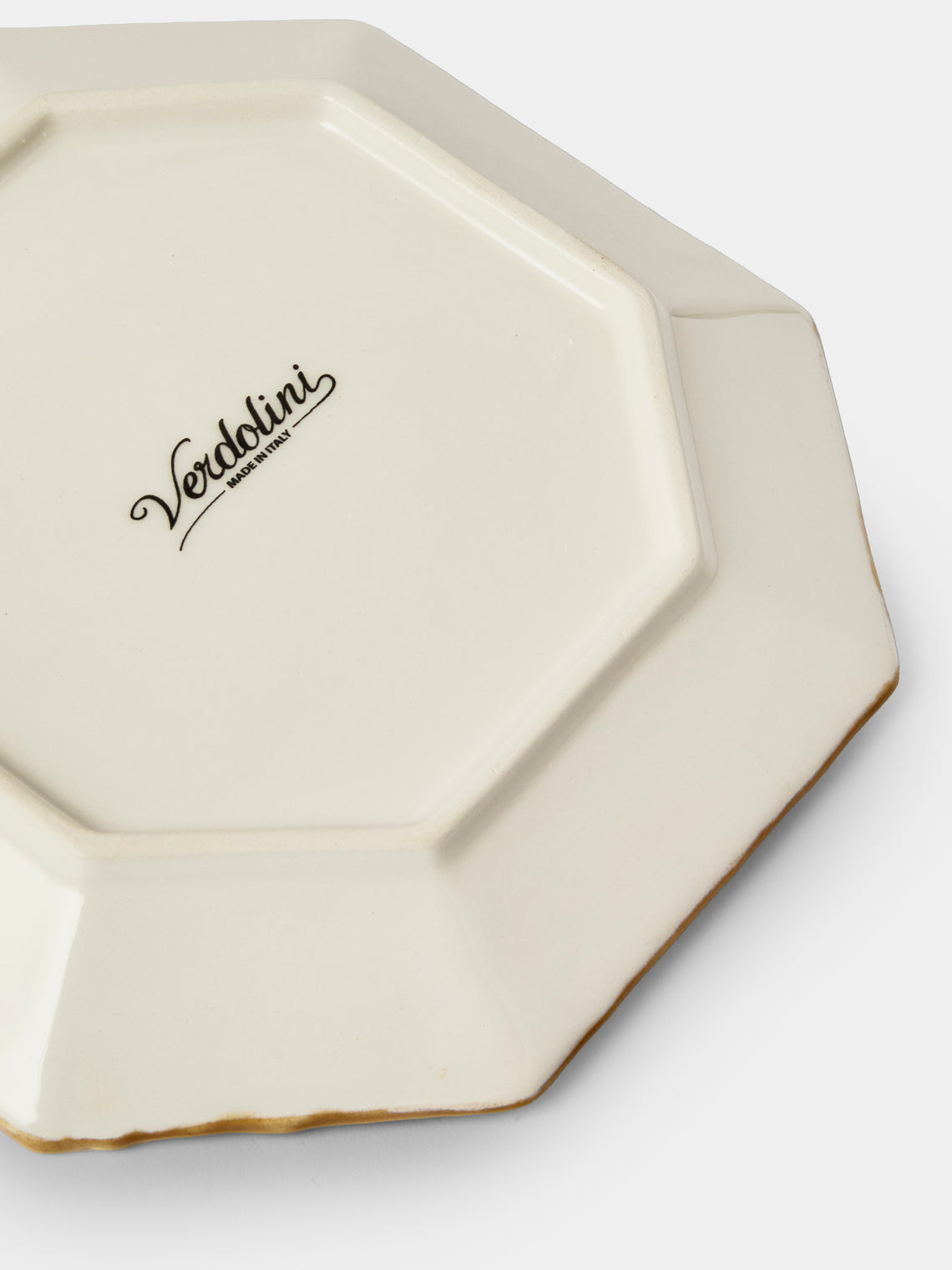 Verdolini - Bamboo Hand-Painted Ceramic Cake Plate (6in/16cm) - White - ABASK