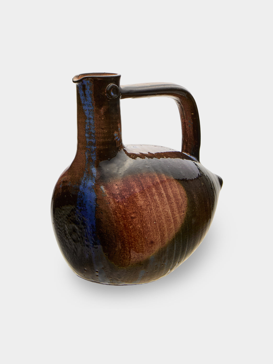 Antique and Vintage - Mid-Century Bird Ceramic Jug - Brown - ABASK - 