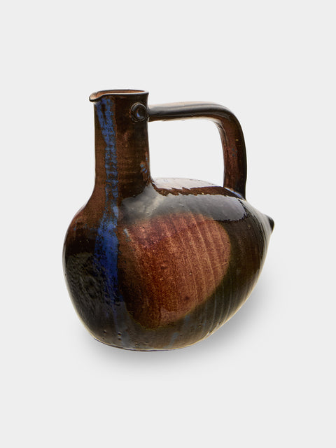 Antique and Vintage - Mid-Century Bird Ceramic Jug - Brown - ABASK - 