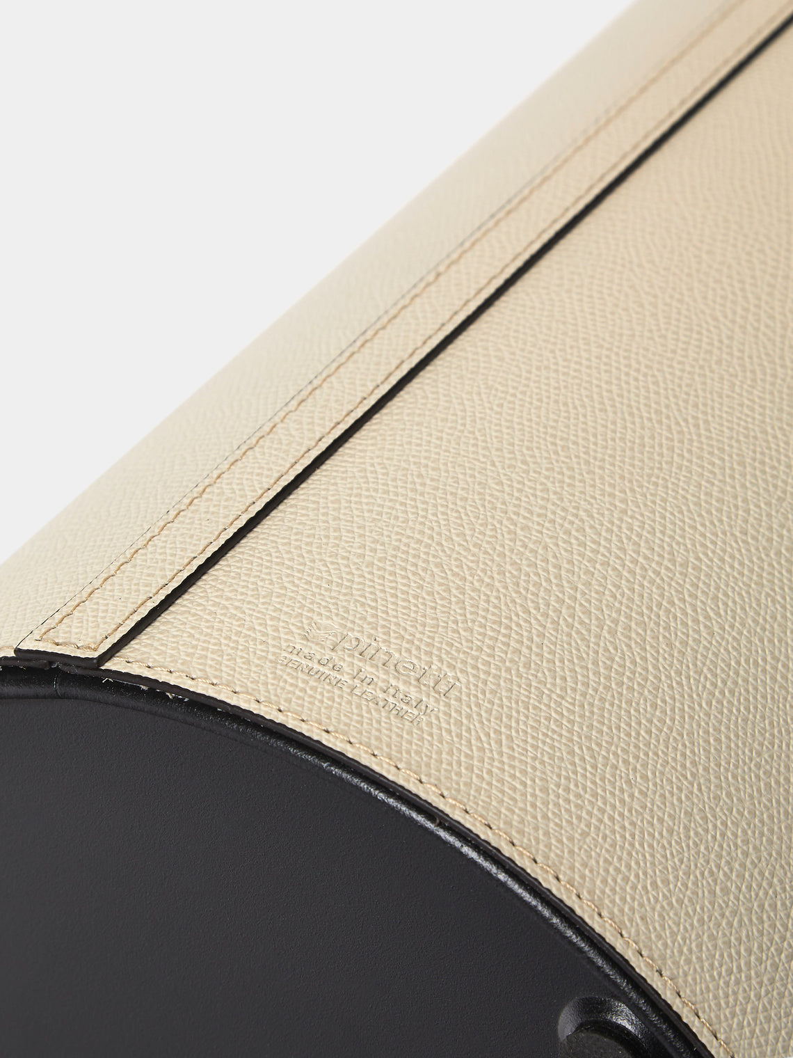 Pinetti - Leather Tilting Bin - Cream - ABASK