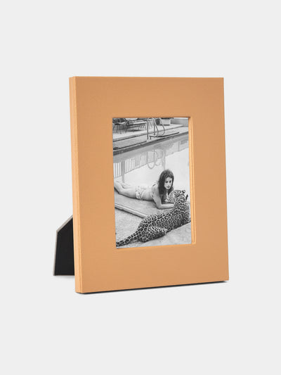 Pinetti - Leather Photo Frame (5x7”) - Beige - ABASK - 
