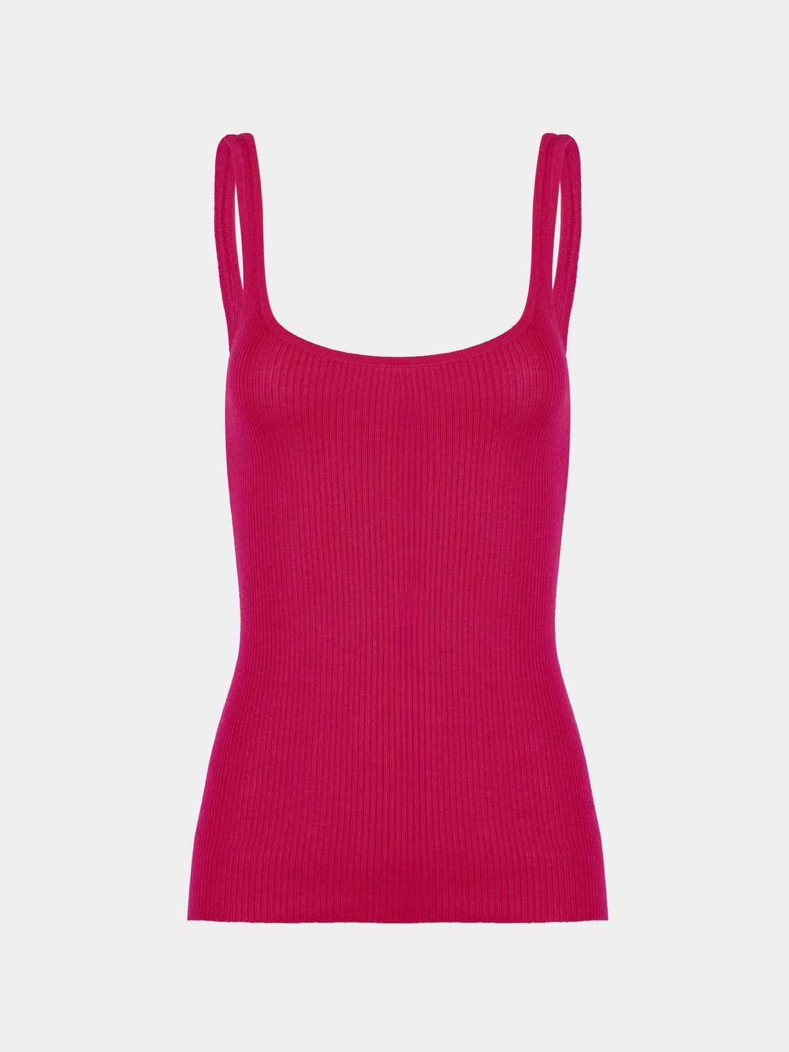 Ryan Roche - Cashmere Featherweight Ribbed Tank Top | Size: S - Pink - ABASK - 