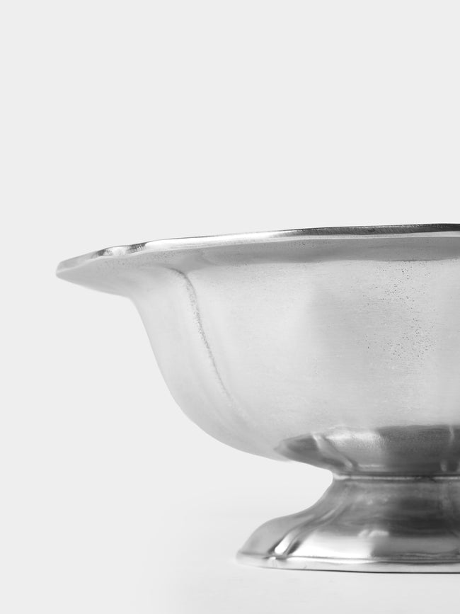Cosi Tabellini - Acreide Pewter Footed Bowl - Silver - ABASK