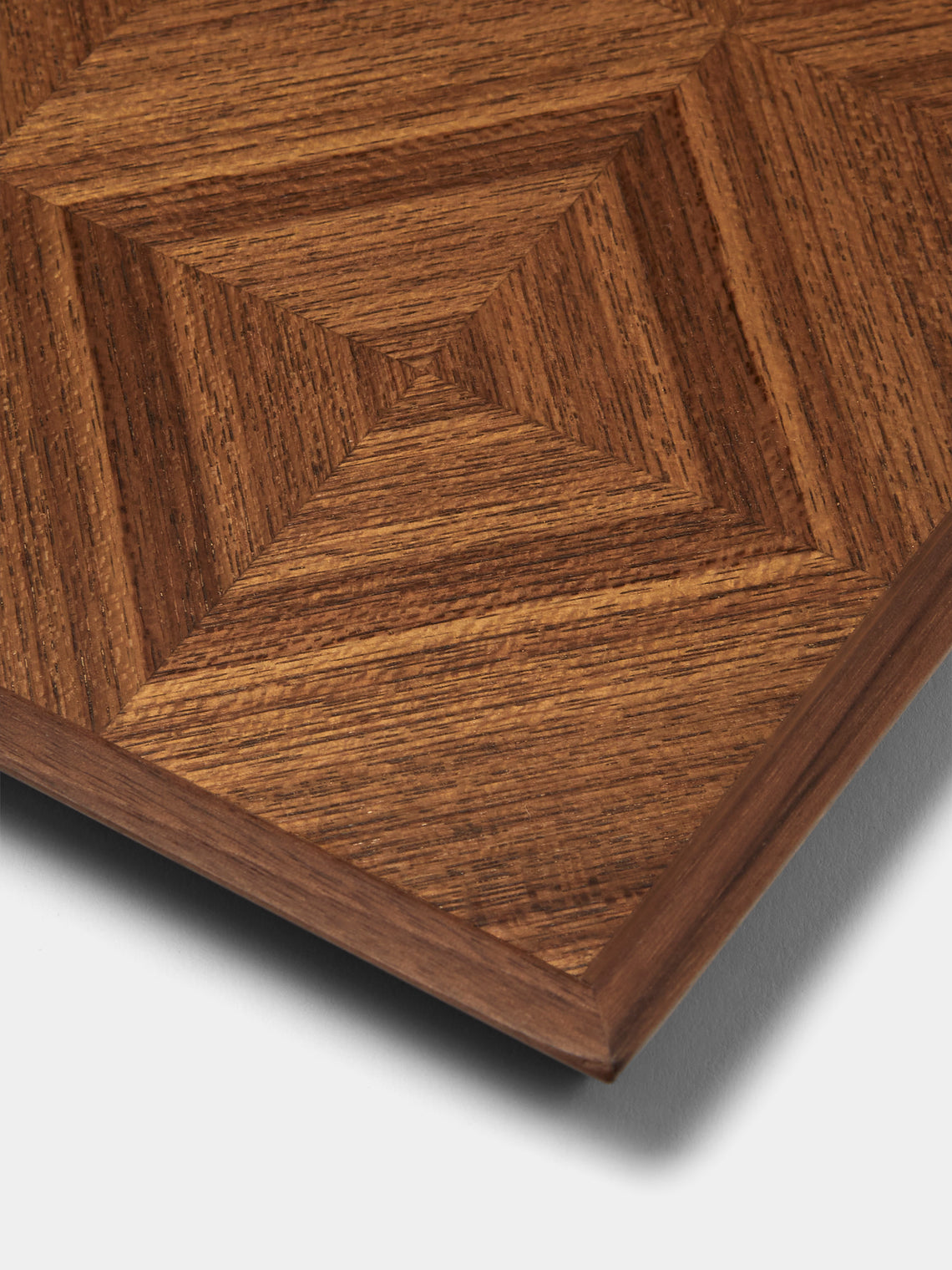 Mori Kougei - Poke Teak Tray (15in/38.5cm) - Brown - ABASK