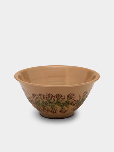 Poterie d’Évires - Flowers Hand-Painted Ceramic Petite Salad Bowl - Cream - ABASK - 