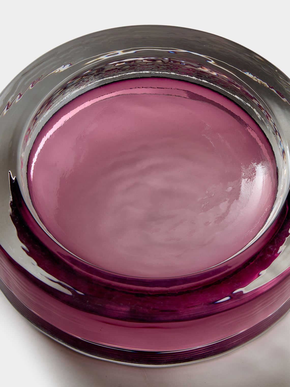 Antique and Vintage - 1960s Barbini Murano Glass Bowl - Purple - ABASK