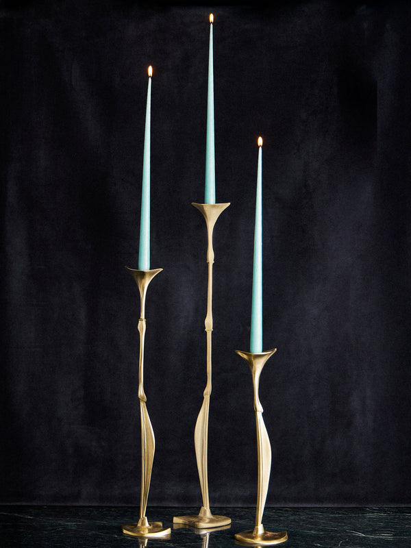 Shaha Raphael - Low Tide Fishbone Hand-Cast Brass Large Candelabra - Gold - ABASK
