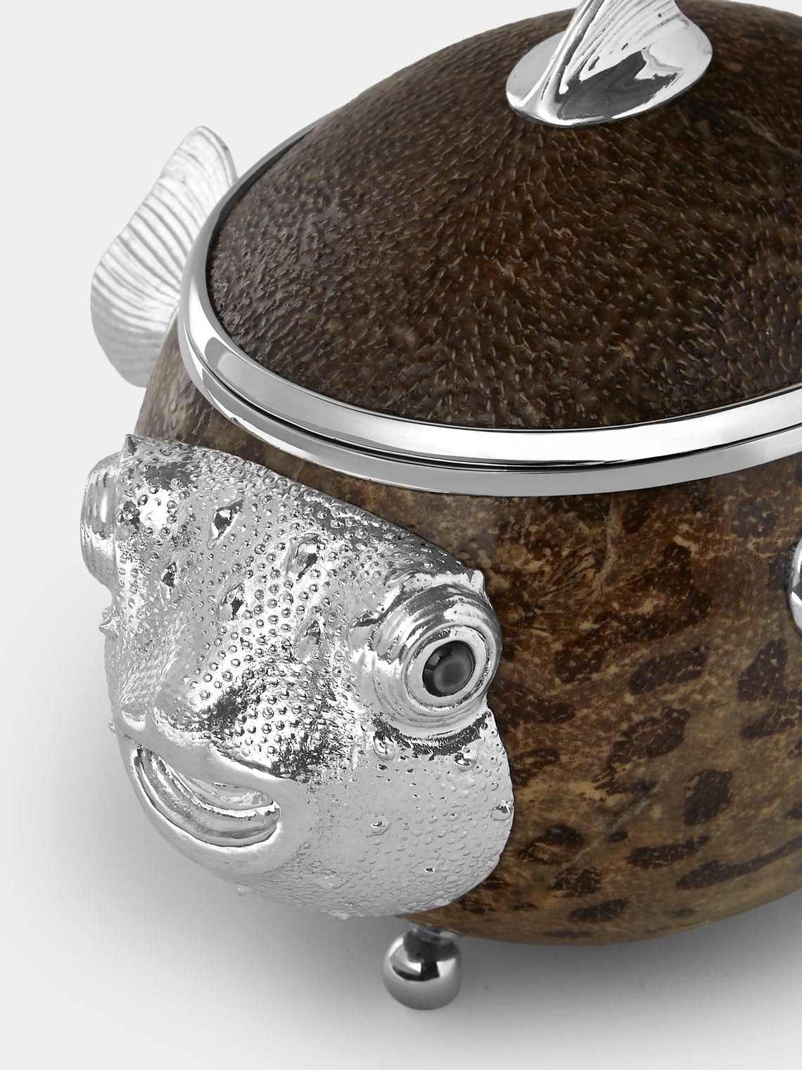 Objet Luxe - Pufferfish Silver-Plated Box - Silver - ABASK