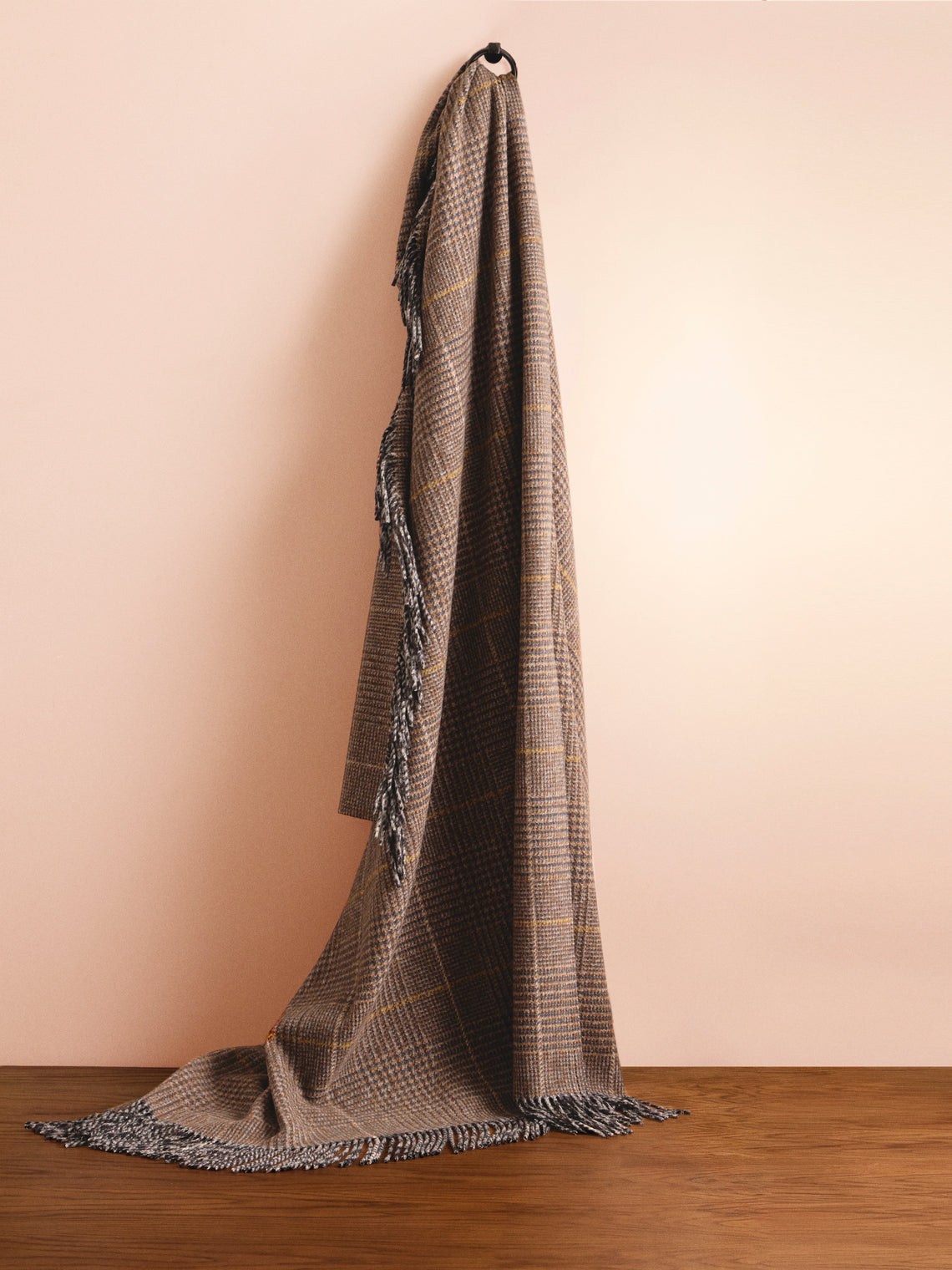 Johnstons of Elgin - Tweed Wool Throw (75in/1.9m) - Brown - ABASK